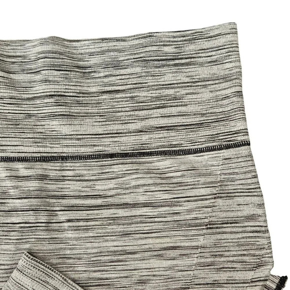 One 5 One Size L/XL Gray Black Leggings High Waist Stretch Pants Contrast Stitch - Picture 4 of 10